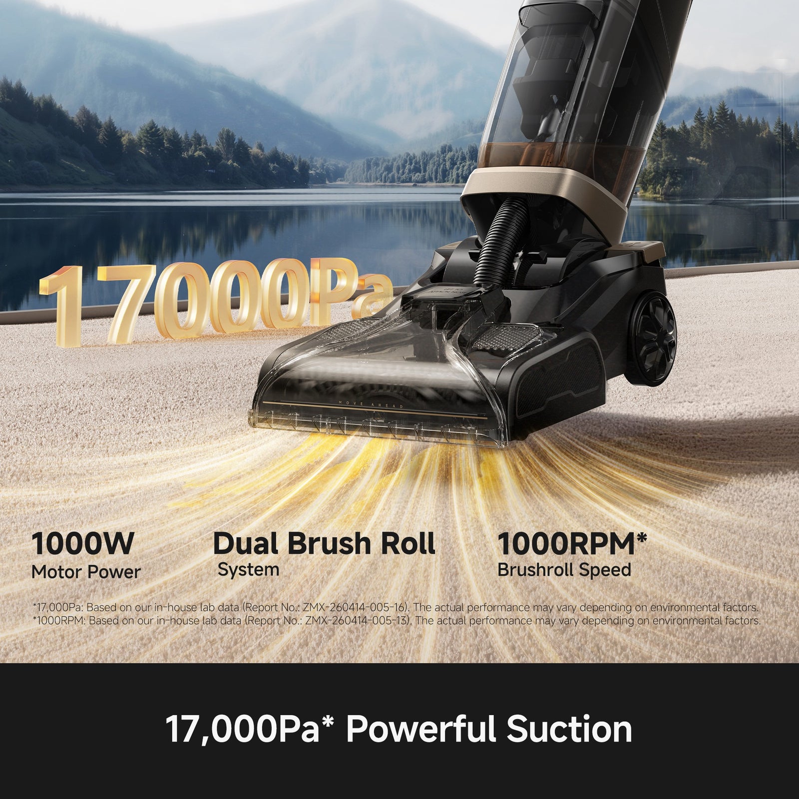 X3 Pro Steam Carpet Cleaner, 17,000Pa, High-Temperature Steam Cleaning, Upholstery Spot Cleaning Mode, Wide Angle Reach