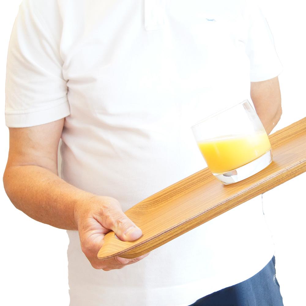Non-slip Tray, 43x31cm, Oak Finish