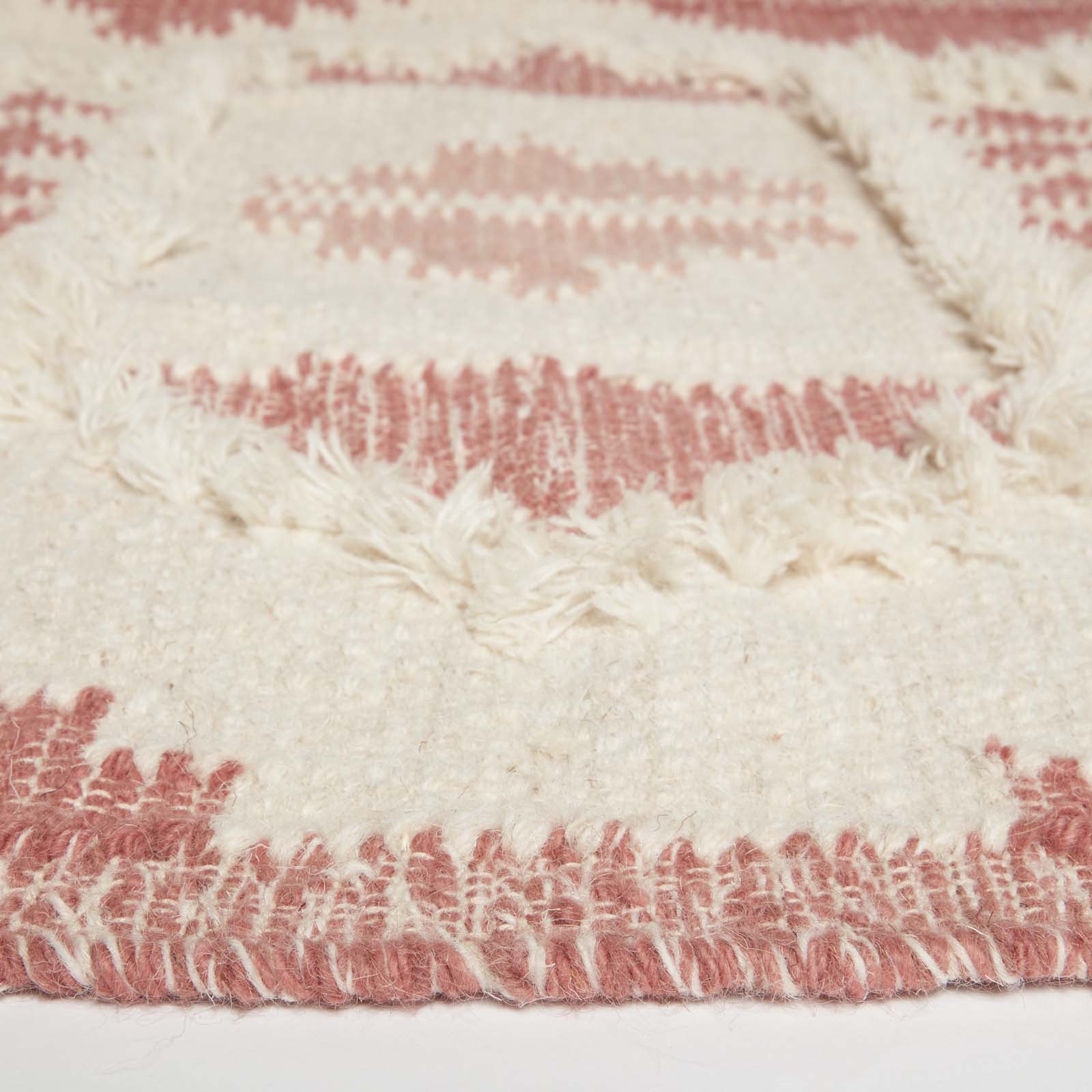 Satara Pink Kilim Wool Rug | 150cm x 95cm | Pink