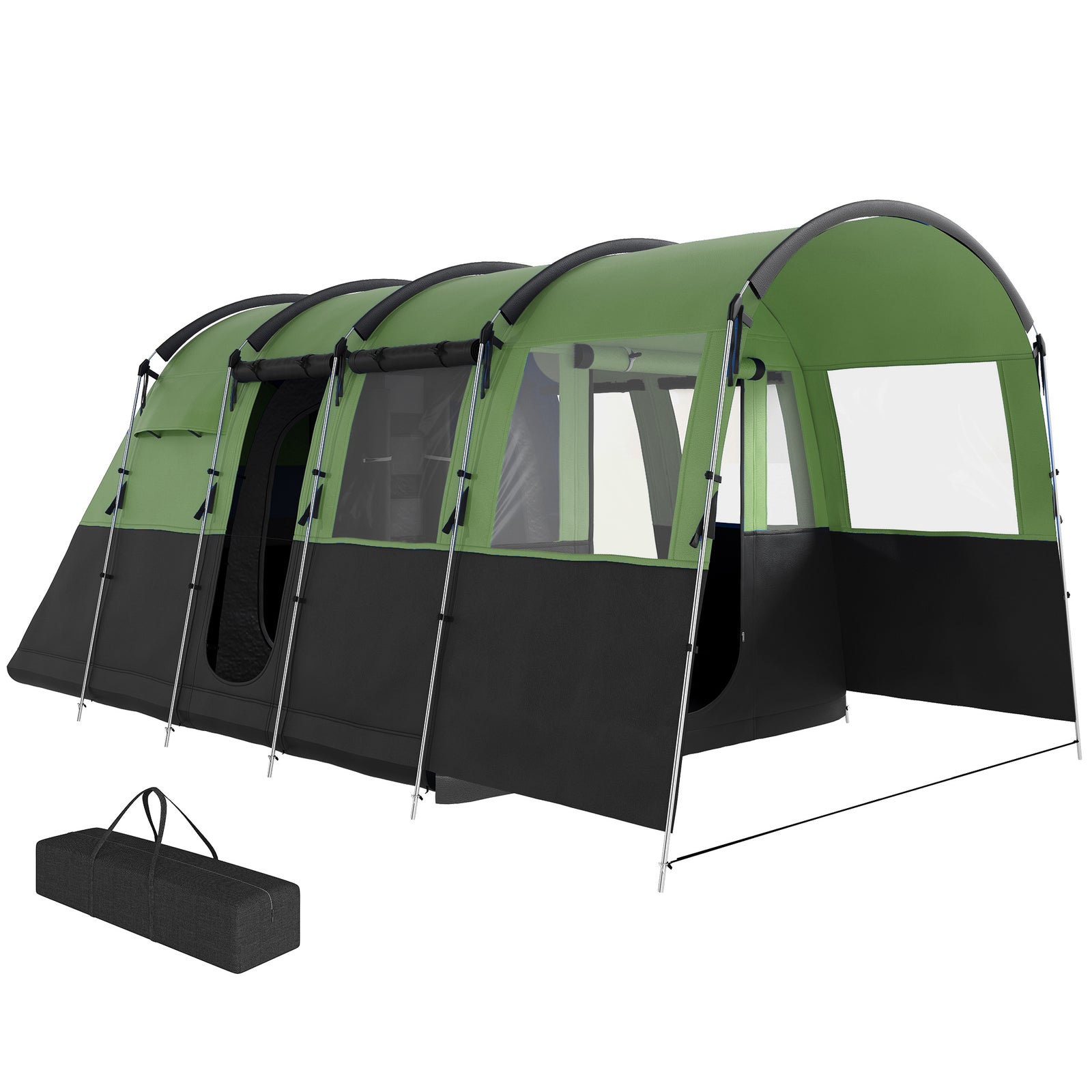 8-person Tunnel Tent, 3000mm Waterproof | Green