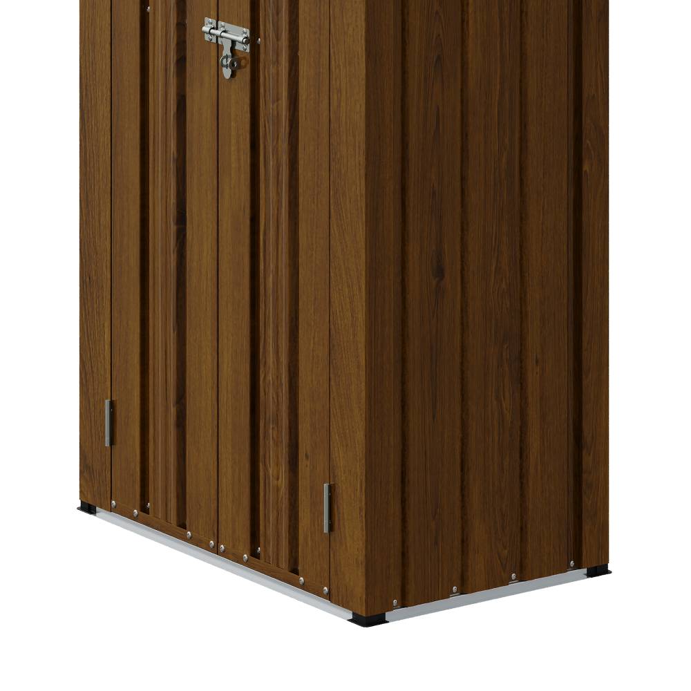 Metal Garden Storage Cabinet 2.76×1.87 Ft Outdoor Shed With 2 Shelves & 2 Vents, Lockable Double Doors