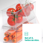 Fridge Storage Medium Containers Set Of 2