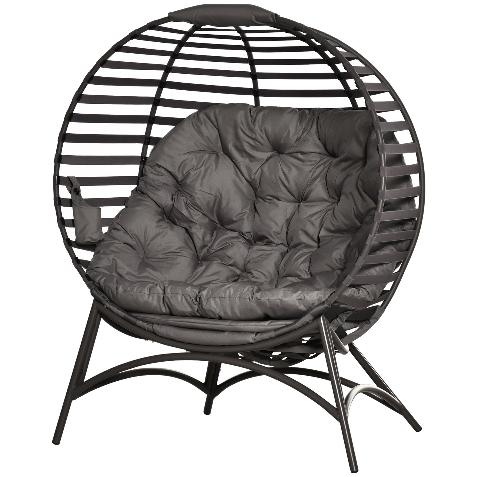 Egg Chair With Cushion Steel Frame
