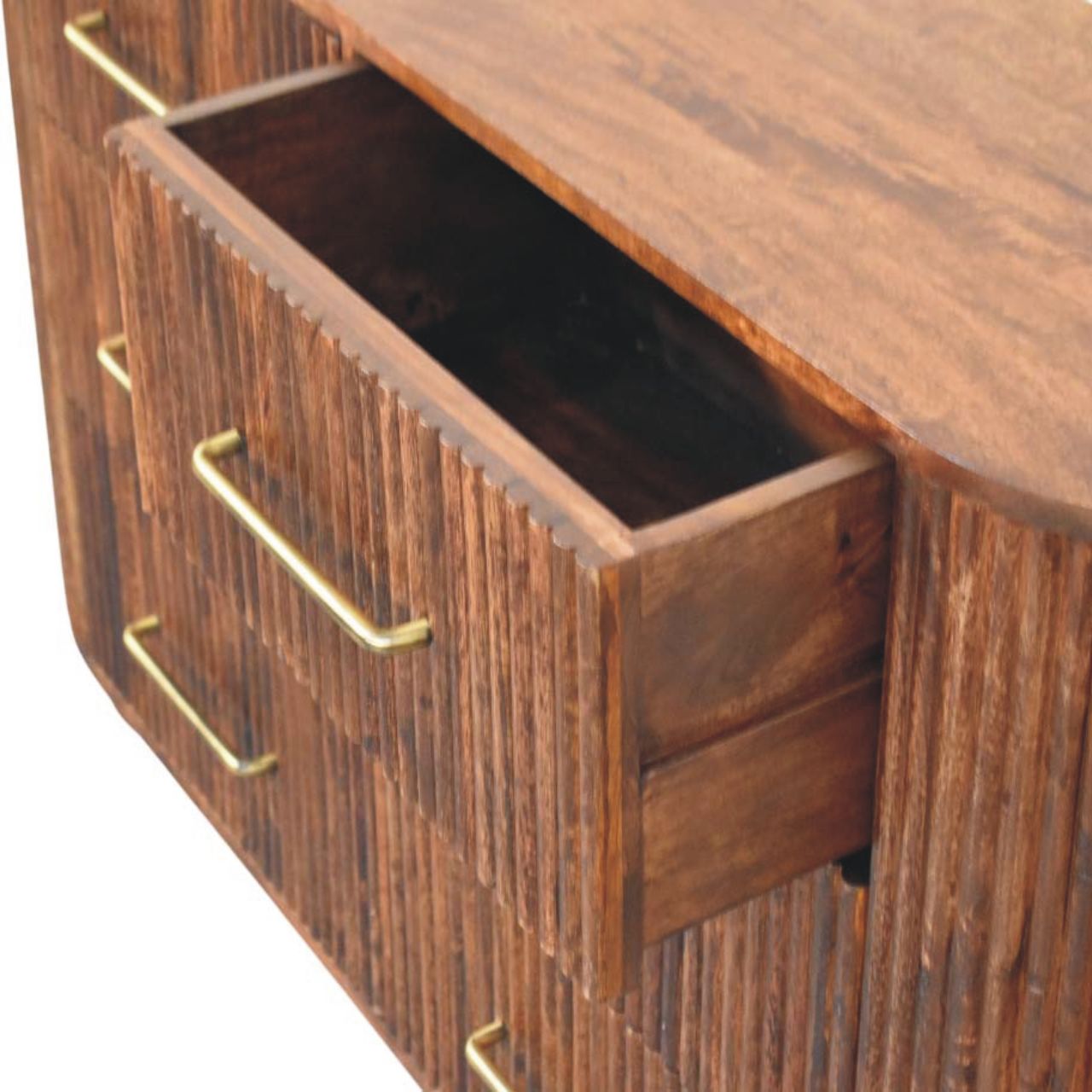Ridgefront Chest - Roasted Almond, 6 Drawers, Brown