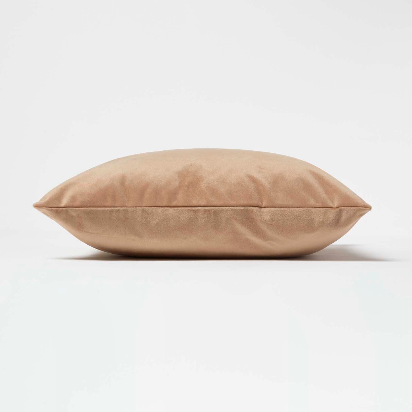 Velvet Cushion With Microfibre Insert | 45cm x 45cm | Beige
