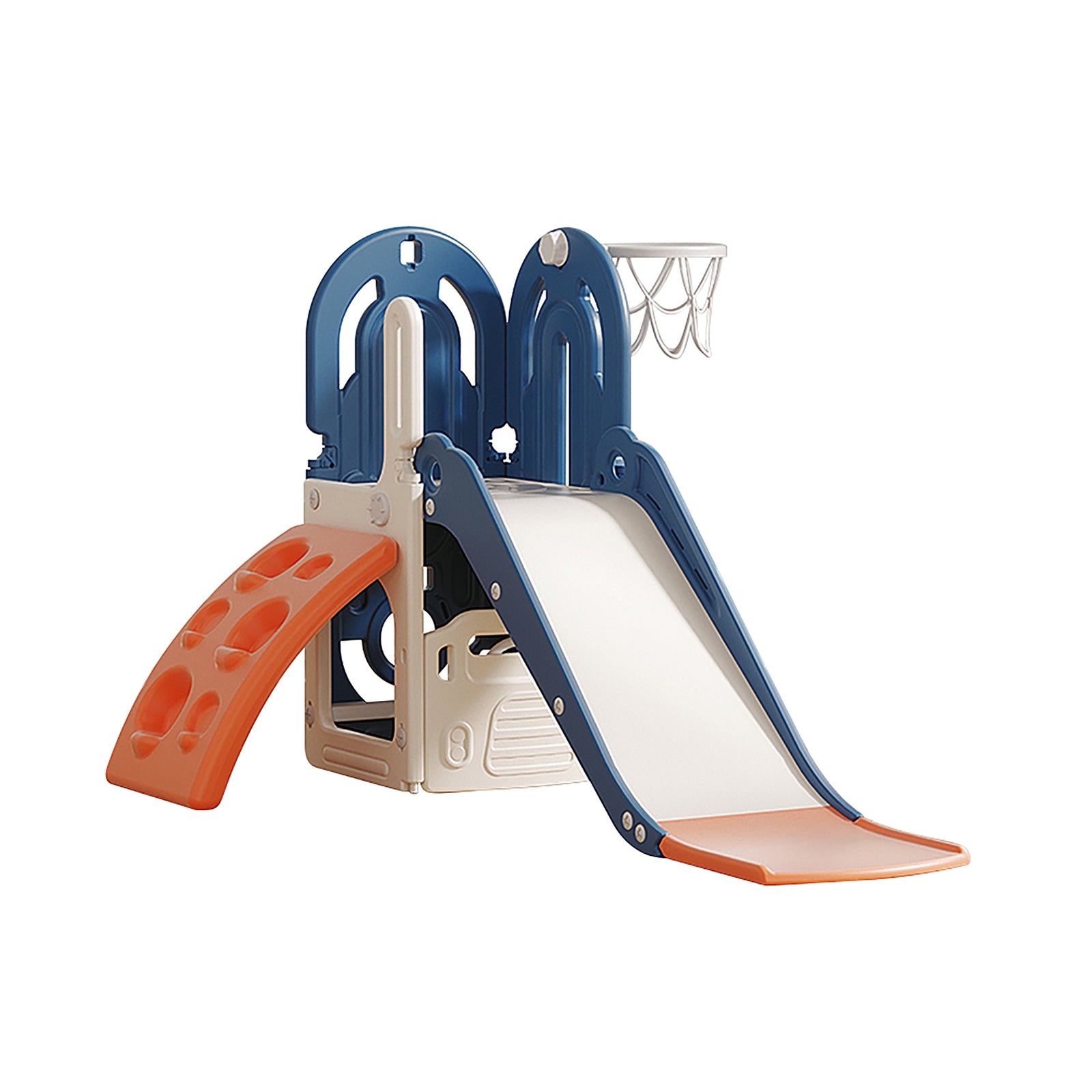 Toddler Slide, Climber And Basketball Hoop Playset