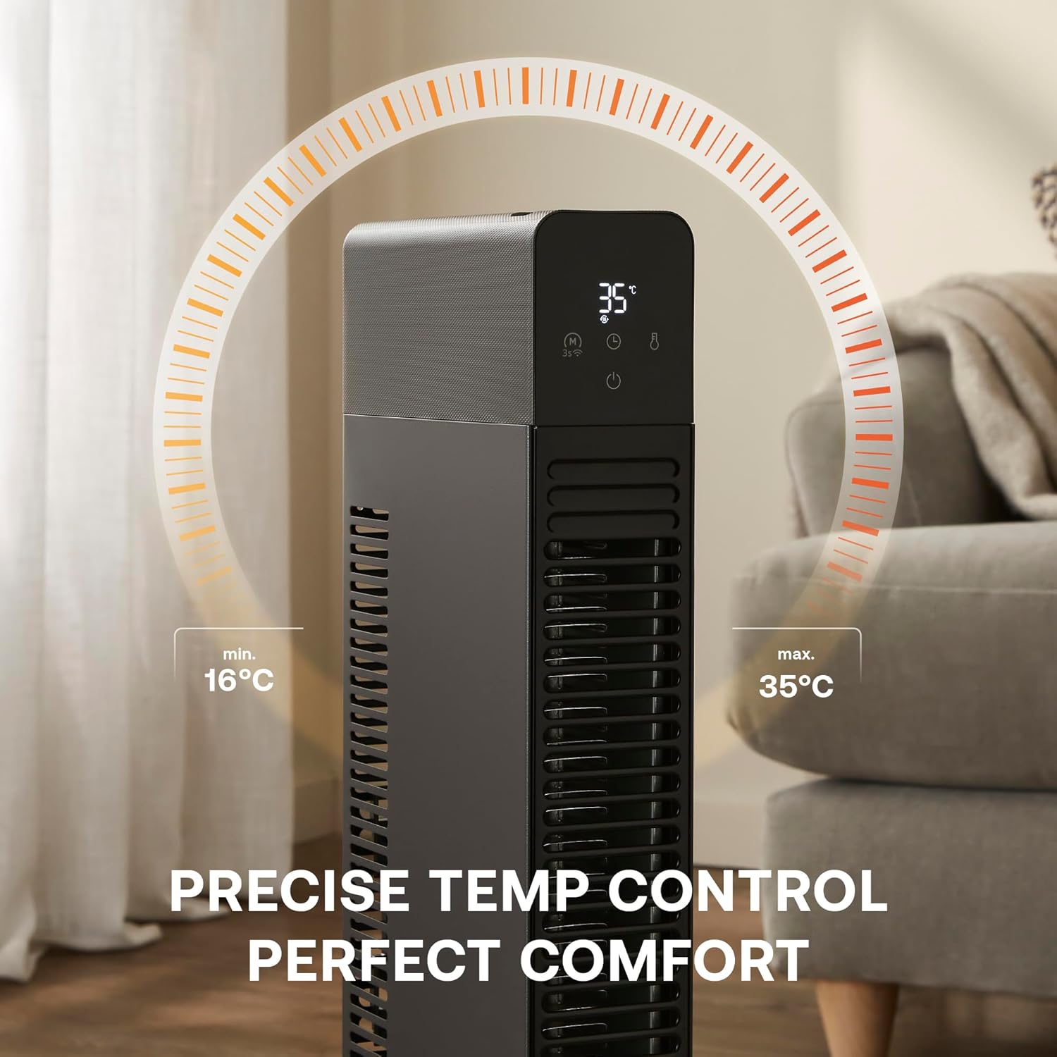 2-in-1 Baseboard And Tower Heater, 2.2kw