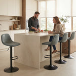 Bar Stools Set Of 2, Modern Swivel Barstools For Dining Room | Green