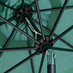 2.7m Patio Umbrella With Crank Garden Parasol | Green