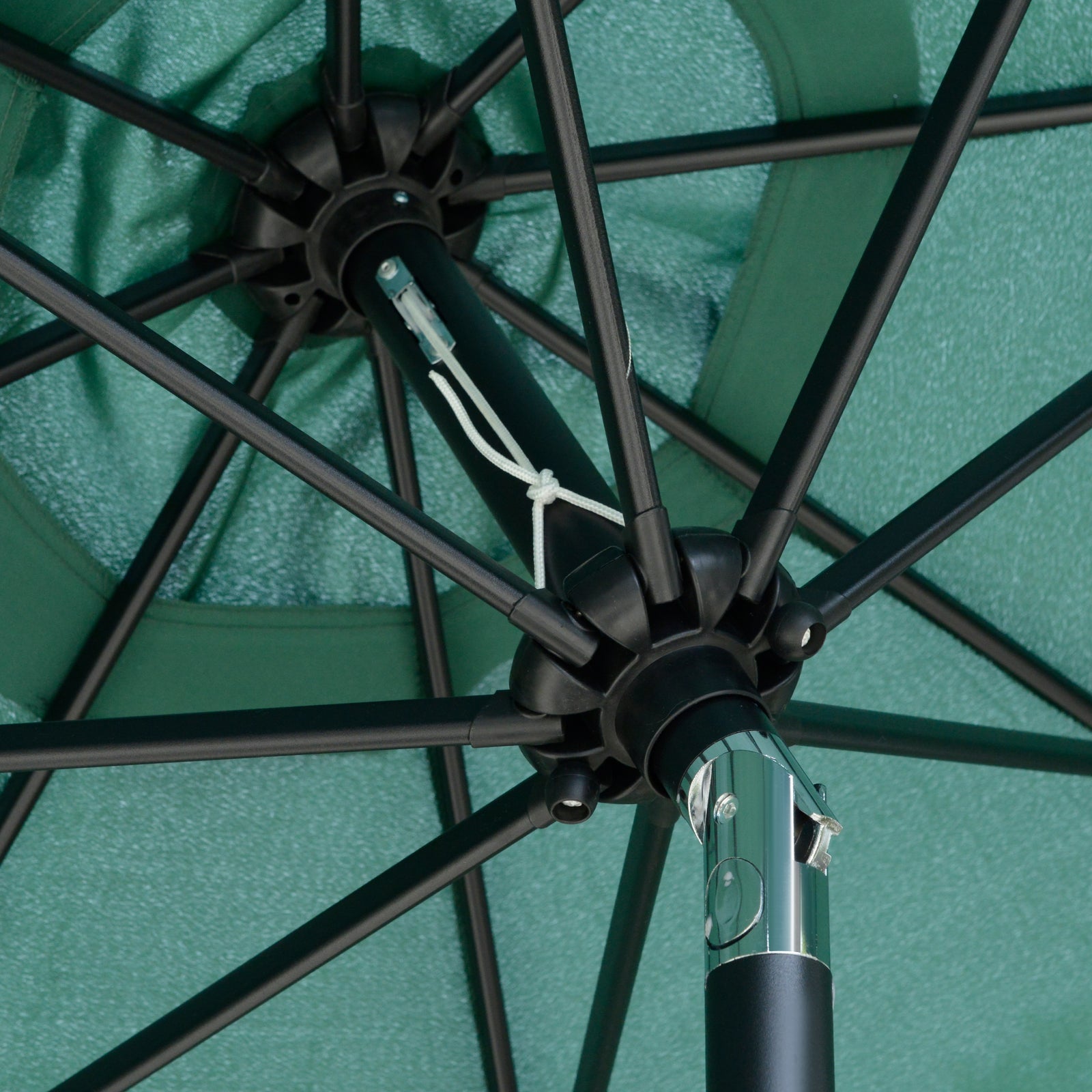 2.7m Patio Umbrella With Crank Garden Parasol | Green
