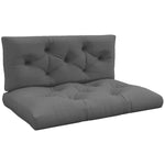 2 Seater Seat Cushions Water Repellent With Back Cushion | Charcoal Gray