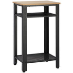 Modern Side Table With 2-tier Shelves End Table For Bedroom