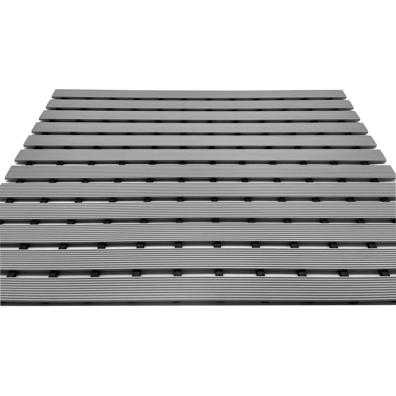 Non-slip Pvc Duckboard Shower Mat  - 61cm X 43cm | Grey
