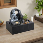 Peaceful Flow Fountain Tabletop Waterfall Fountain With Led Lighting