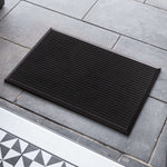 Nicoman Ribbed Harmony Entrance Doormat | 40 x 60cm | Black