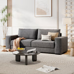 3-seater Fabric Sofa, Dark Grey – Deep Cushioned, Modern Design