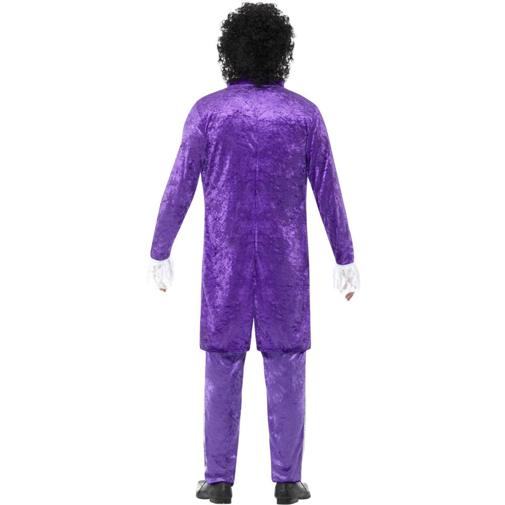 80s Purple Musician Costume | Medium