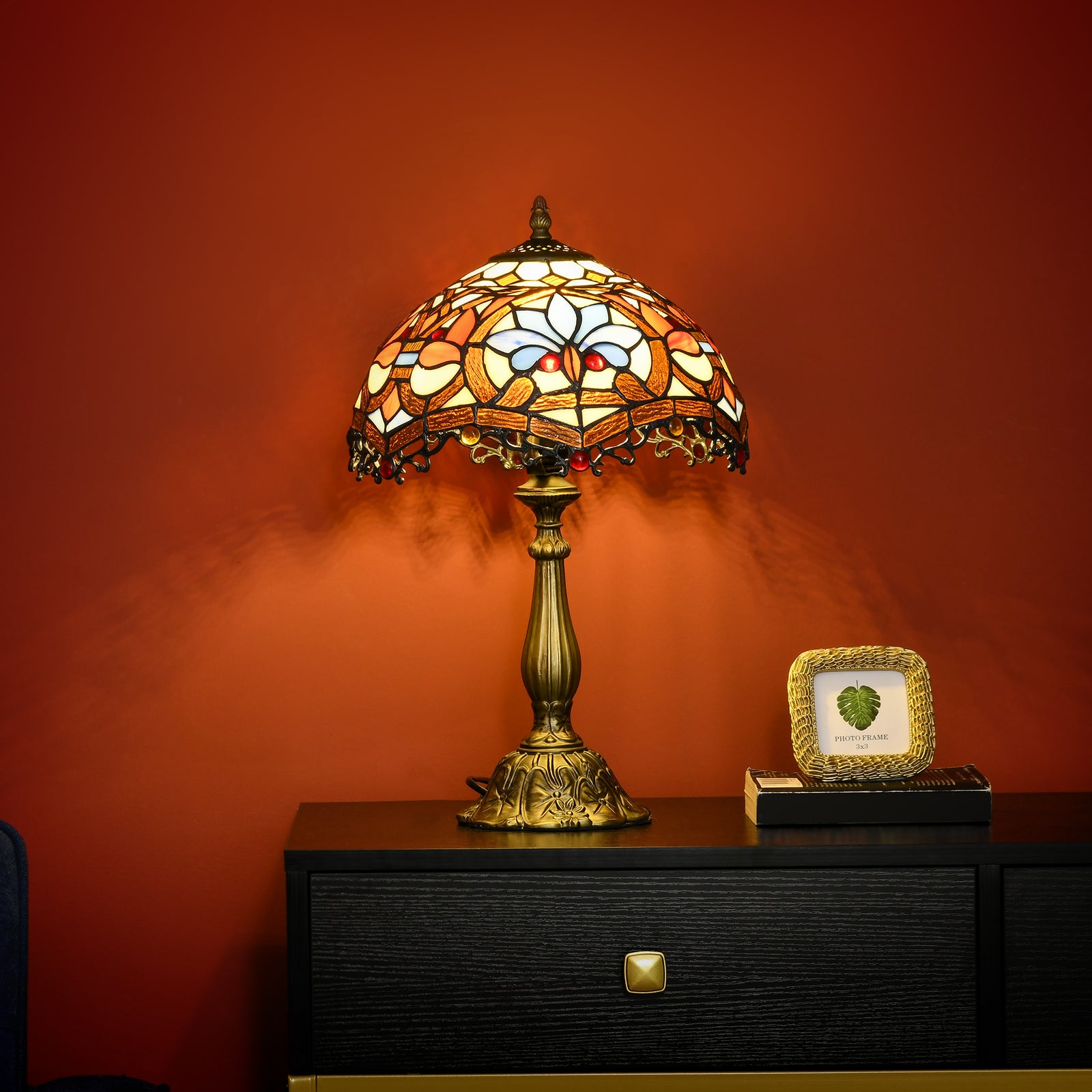 Antique Table Lamp Bedroom Bulb Not Included, Sunflower