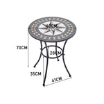 3-pieces Mosaic Bistro Set