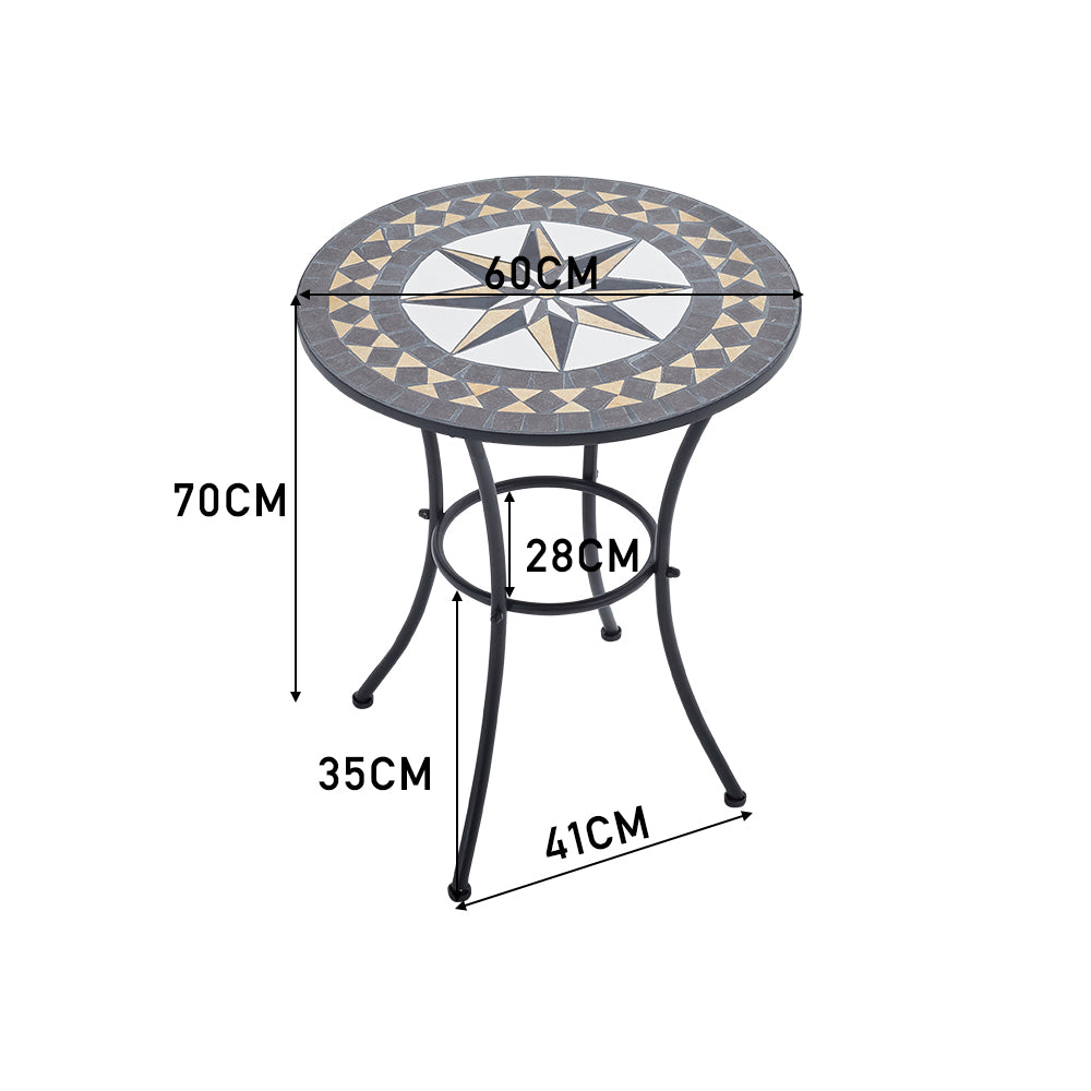 3-pieces Mosaic Bistro Set