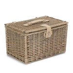 Antique Wash Finish Chest Picnic Basket | Small | Brown