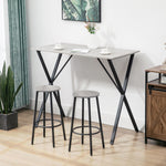 Bar Table, Wood Effect Top, Steel Legs