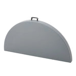 1.2m White/Grey Round Folding Table With Handle | One Size | Grey