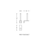 Toilet Roll Holder, Silver Gloss, Wall-mounted, 9 Cm. Collection Metric