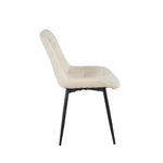 New York Dining Table With 4 Erica Velvet Chairs | Cream