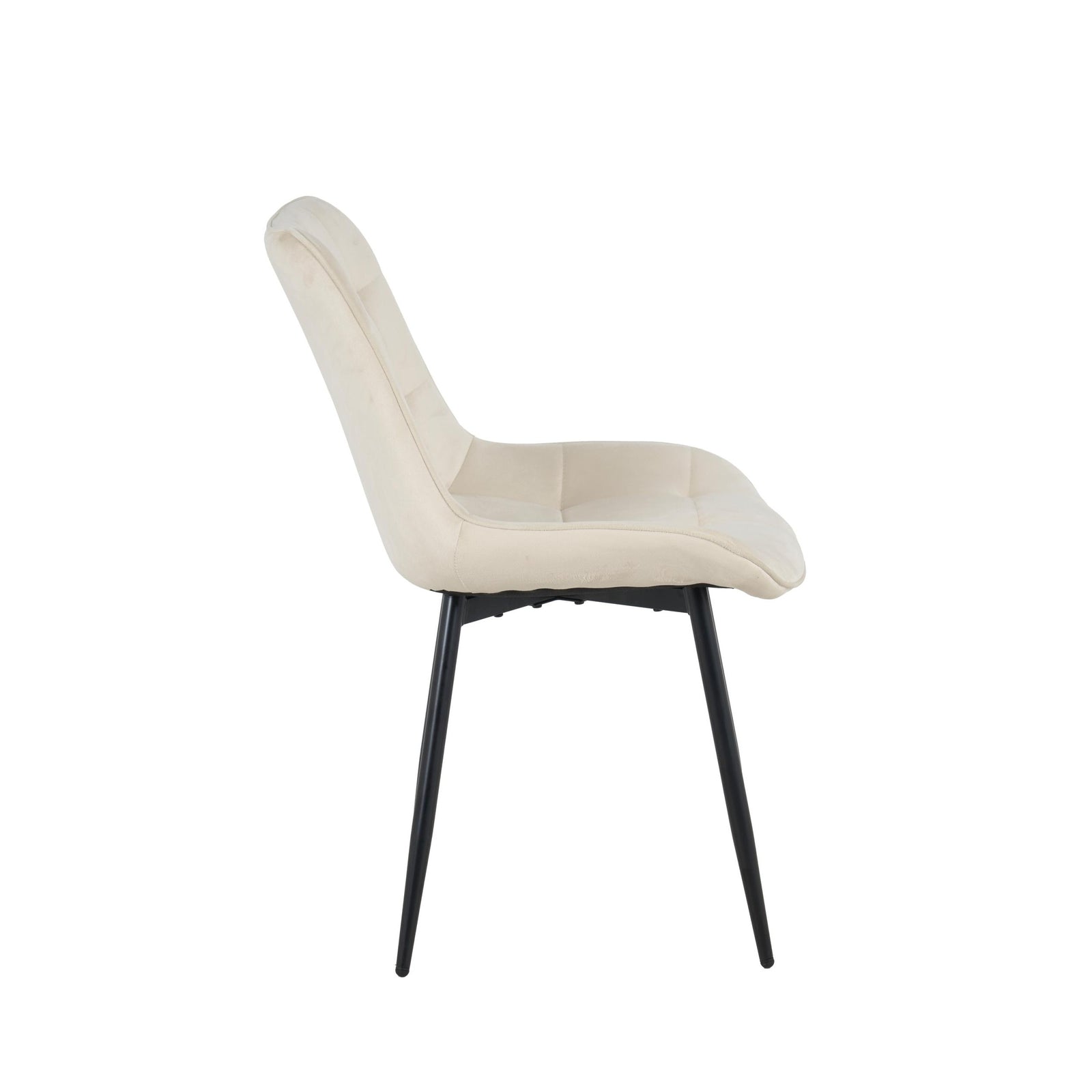 Seattle Dining Table With 4 Erica Velvet Chairs | Cream