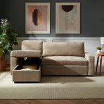 Coeburn Reversible Corner Sofabed With Storage | Light Brown