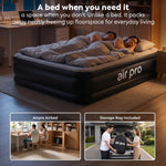 Inflatable Air Mattress With Soft Surface Built-in Electric Pump | Double | Black