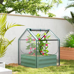 Raised Garden Bed With Cover, Clear And Green