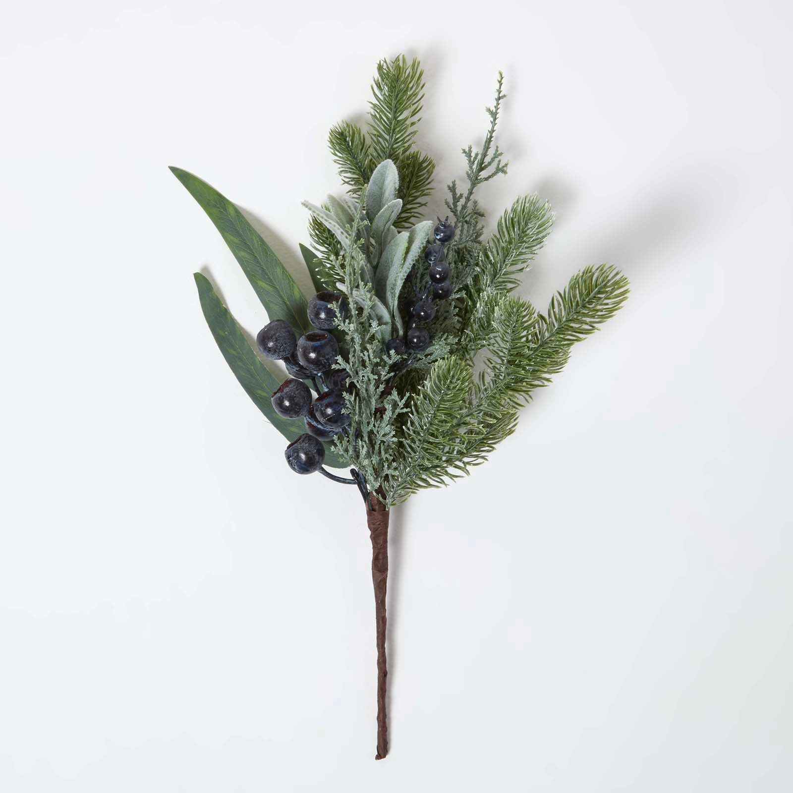 Artificial Large Blueberry Stem, 45 Cm