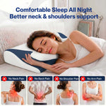 Lavio Cervical Contour Memory Foam Pillow Side Sleeper For Neck Pain Relief