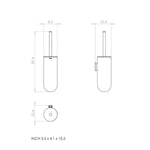 Toilet Brush, Wall Mounted, White Award-winning Design Geyser Collection