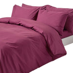 Egyptian Cotton Duvet Cover With Pillowcase, 200 Tc | King | Plum