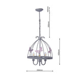 Kago Pink/grey Pendant Lamp Beautiful Hand Made Ceiling Light With A Butterfly Theme In Modern Grey And Baby Pink