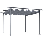3.5x3.5m Pergola Metal Gazebo Backyard Porch Awning Canopy