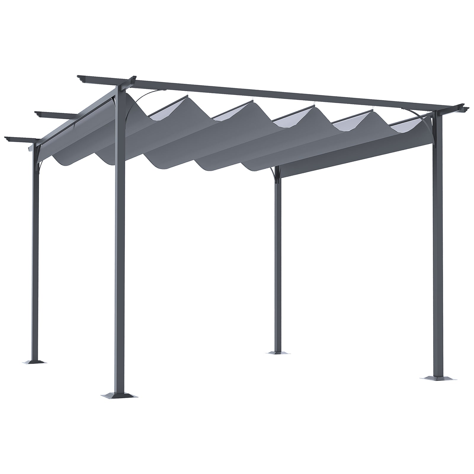 3.5x3.5m Pergola Metal Gazebo Backyard Porch Awning Canopy