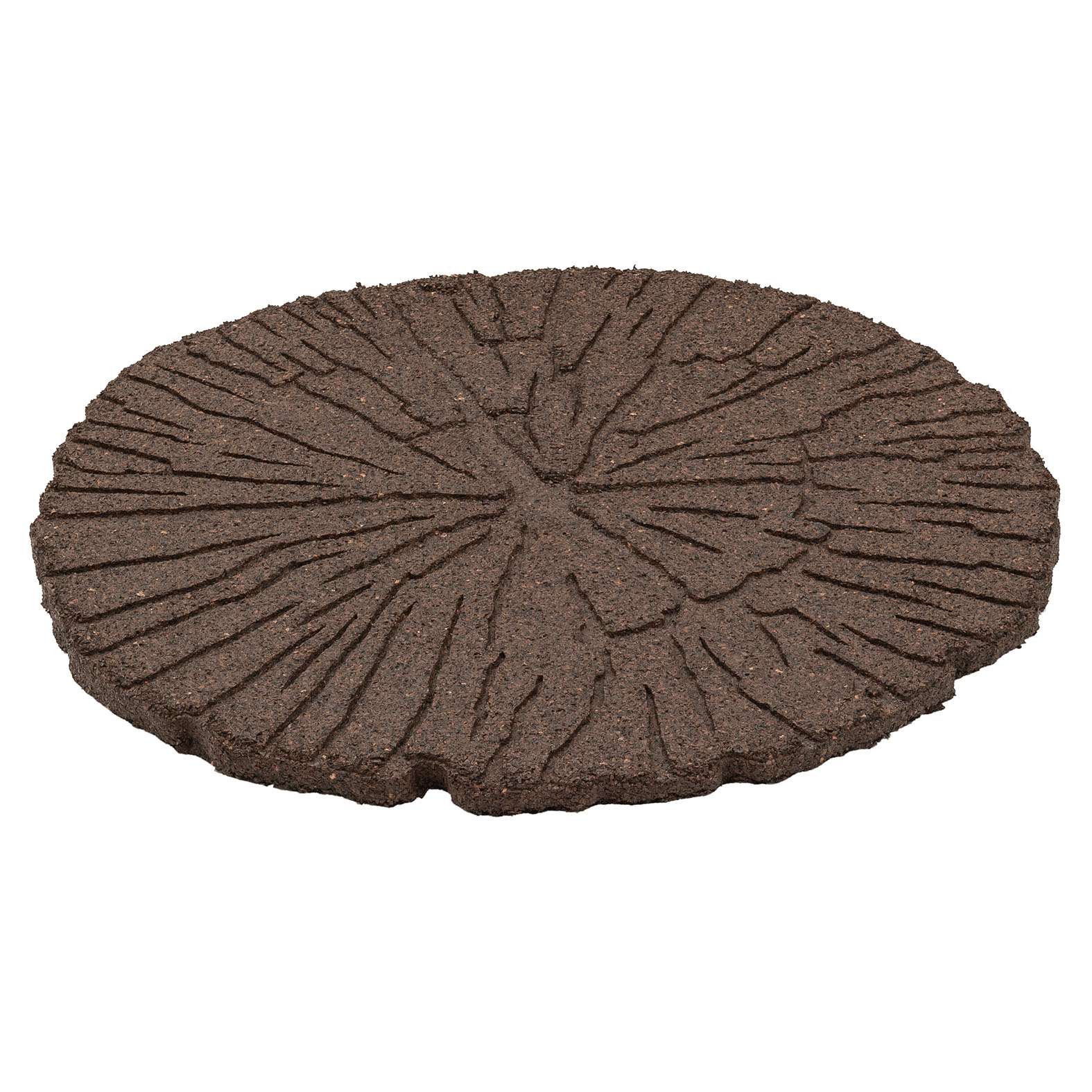 Rubber Garden Stepping Stones - Brown Log | Set-of-1 | Brown