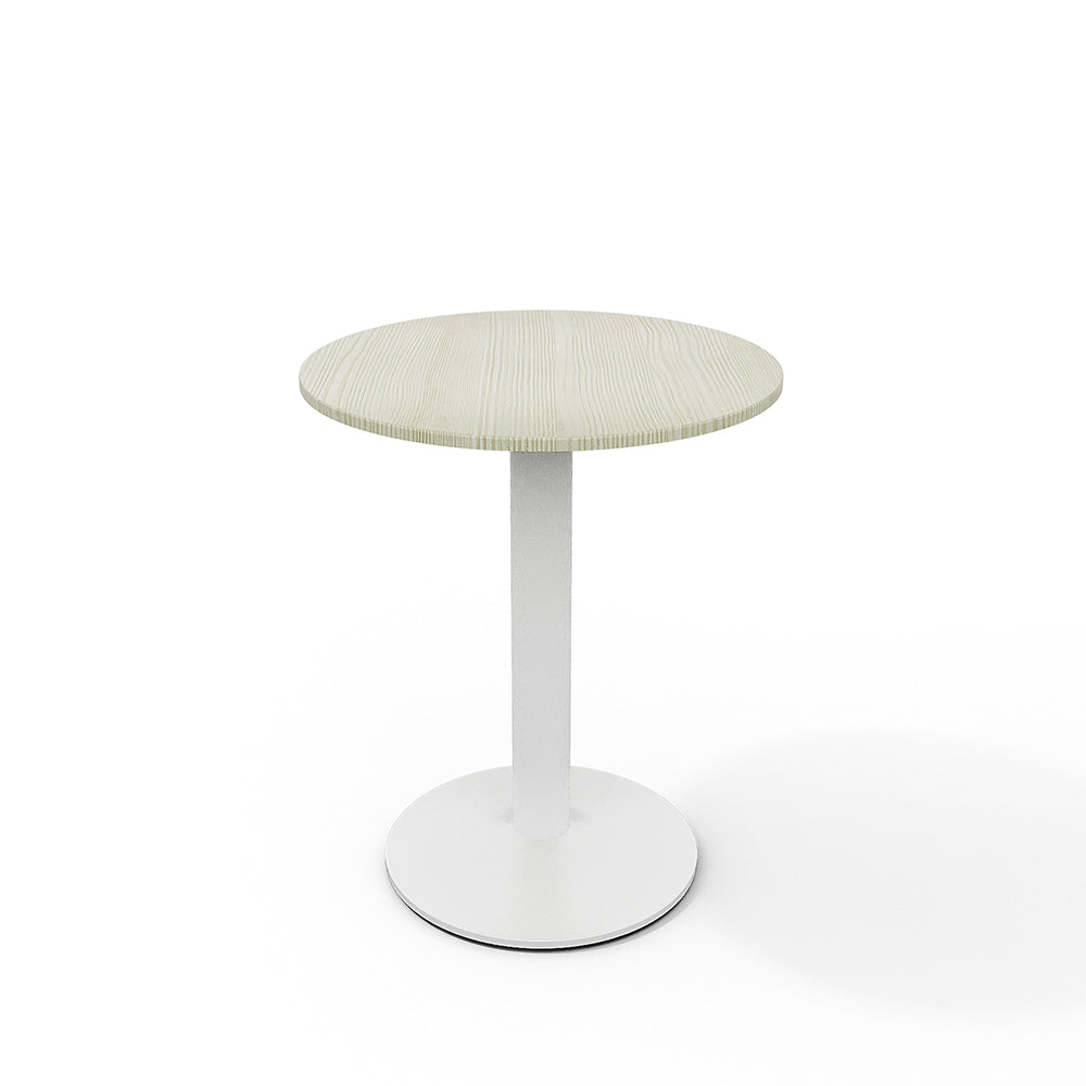 60cm Dia X 72cm H Round Cafe Table With Metal Base | 60cm x 60cm | White