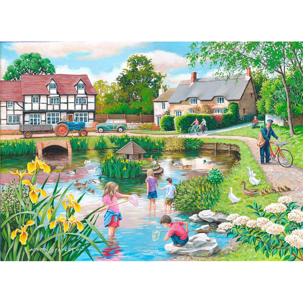 Duck Pond - Big 250 Piece Jigsaw Puzzle For Adults & Kids, With Extra Large Pieces