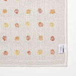 Tufted Cotton Bath Mat With Polka Dot Design | 50 x 80cm | Orange & White
