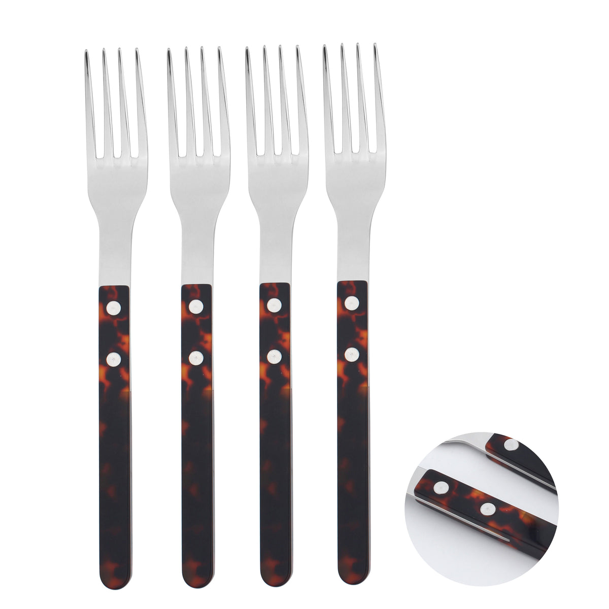 Cutlery Set Stainless Steel Sets Anydate Resin | Set of 12 | Brown