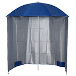 Fishing Umbrella With Side Canopy | Blue