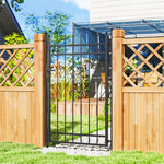 Black Galvanised Steel Garden Gate