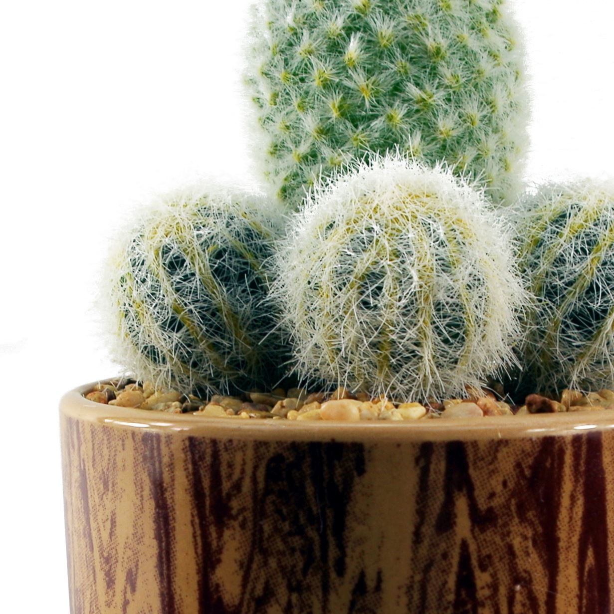 20cm Artificial Cactus Arrangement In Ceramic Planter