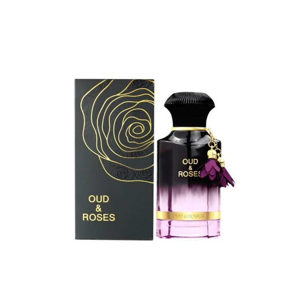 Ahmed_Al_Maghribi Oud & Roses Perfume - 60ml Long-lasting Arabian Fragrance