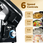 Spector Electric Stand Mixer 6.2l Stainless Steel Mixing Bowl 1400w 6 Speeds